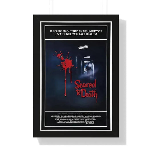 SCARED TO DEATH 1980 - Framed Movie Poster 16″ x 24″ Black - The Sticker Space