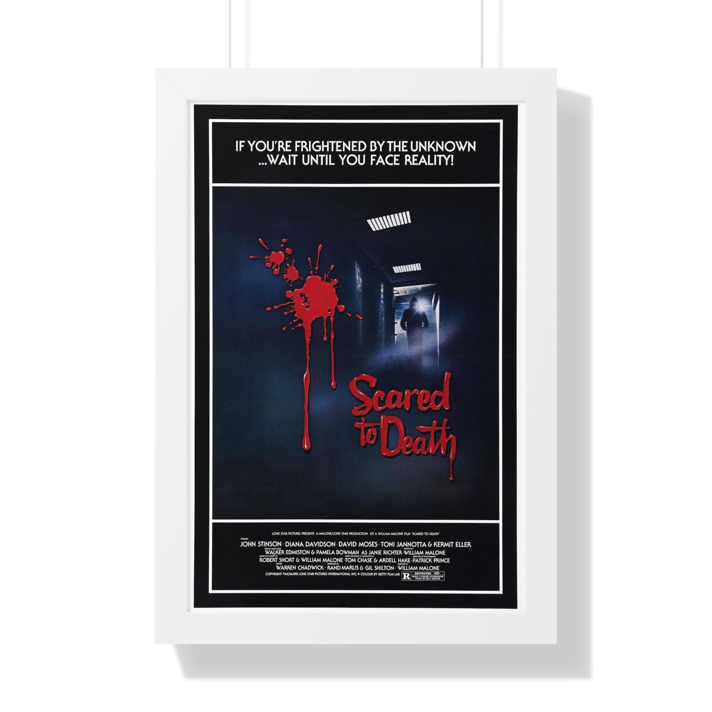 SCARED TO DEATH 1980 - Framed Movie Poster-16″ x 24″-The Sticker Space