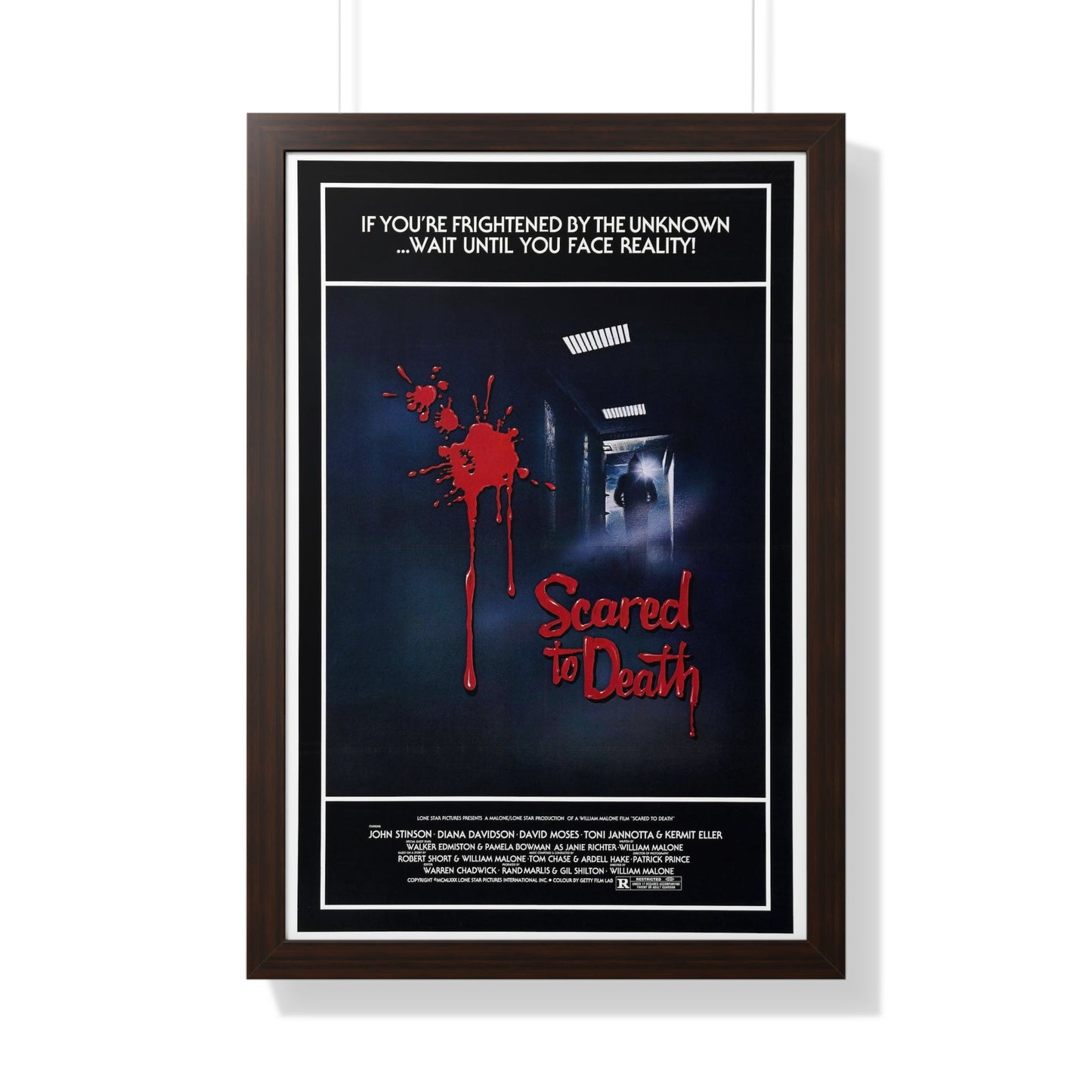 SCARED TO DEATH 1980 - Framed Movie Poster-20" x 30"-The Sticker Space