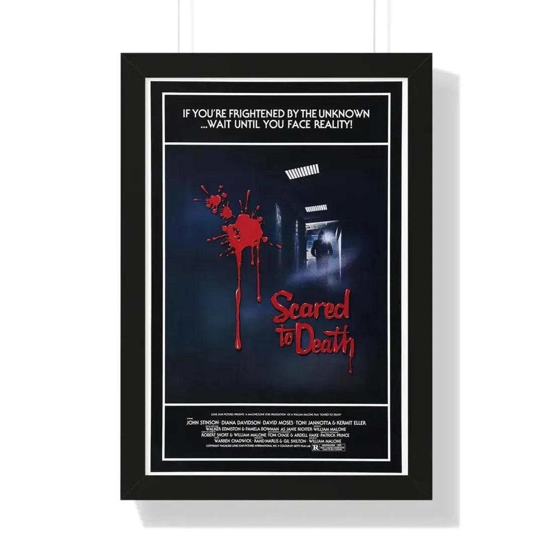 SCARED TO DEATH 1980 - Framed Movie Poster - The Sticker Space