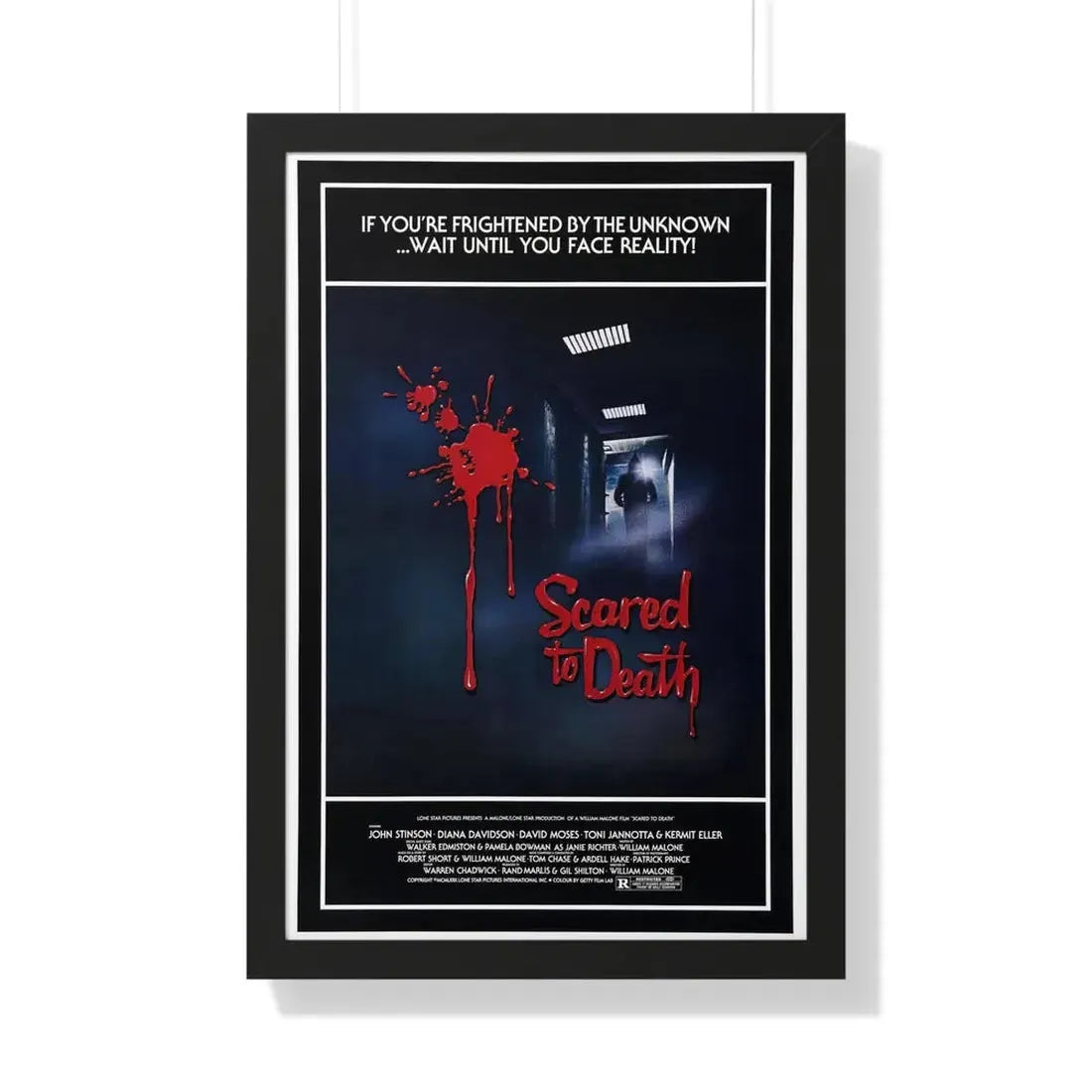 SCARED TO DEATH 1980 - Framed Movie Poster - The Sticker Space