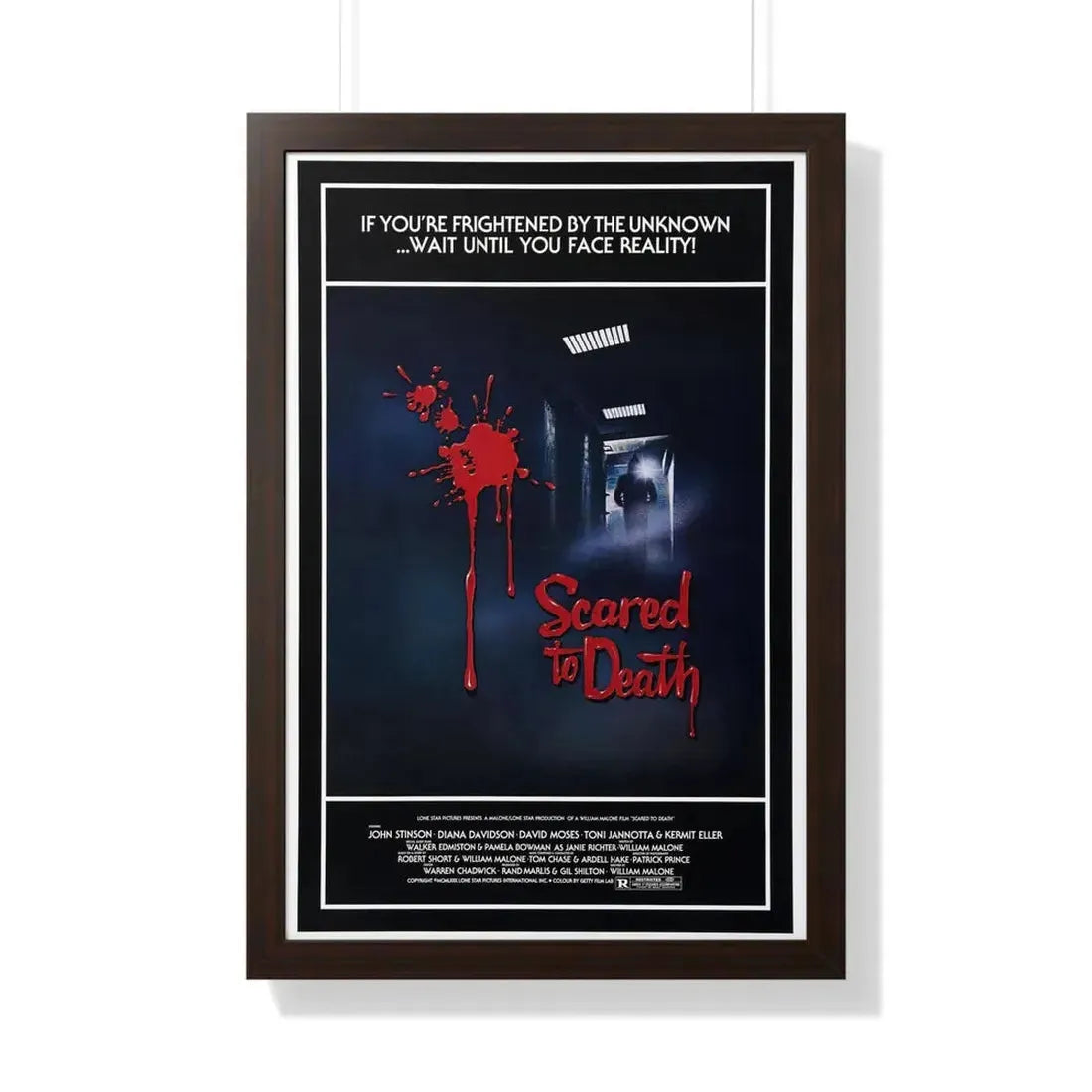 SCARED TO DEATH 1980 - Framed Movie Poster - The Sticker Space