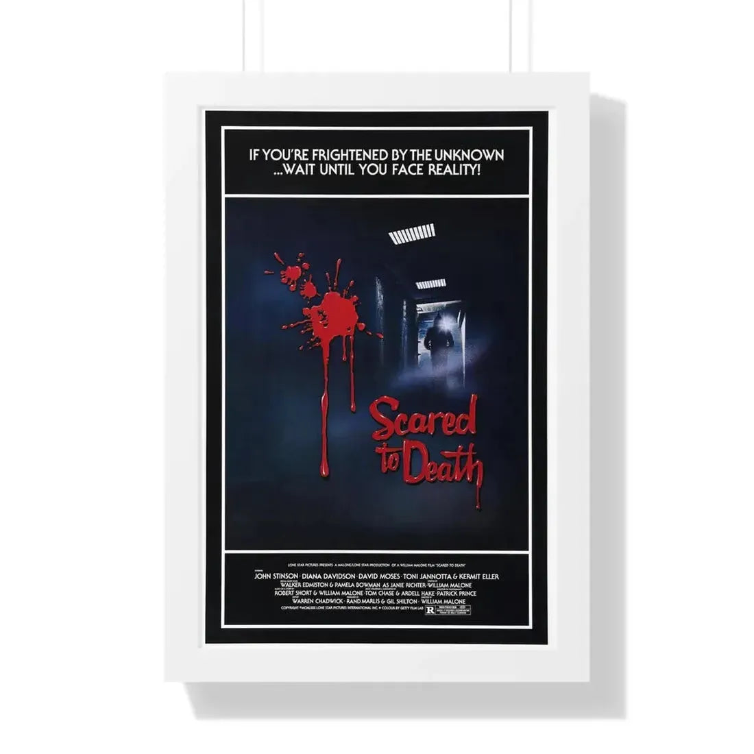SCARED TO DEATH 1980 - Framed Movie Poster - The Sticker Space
