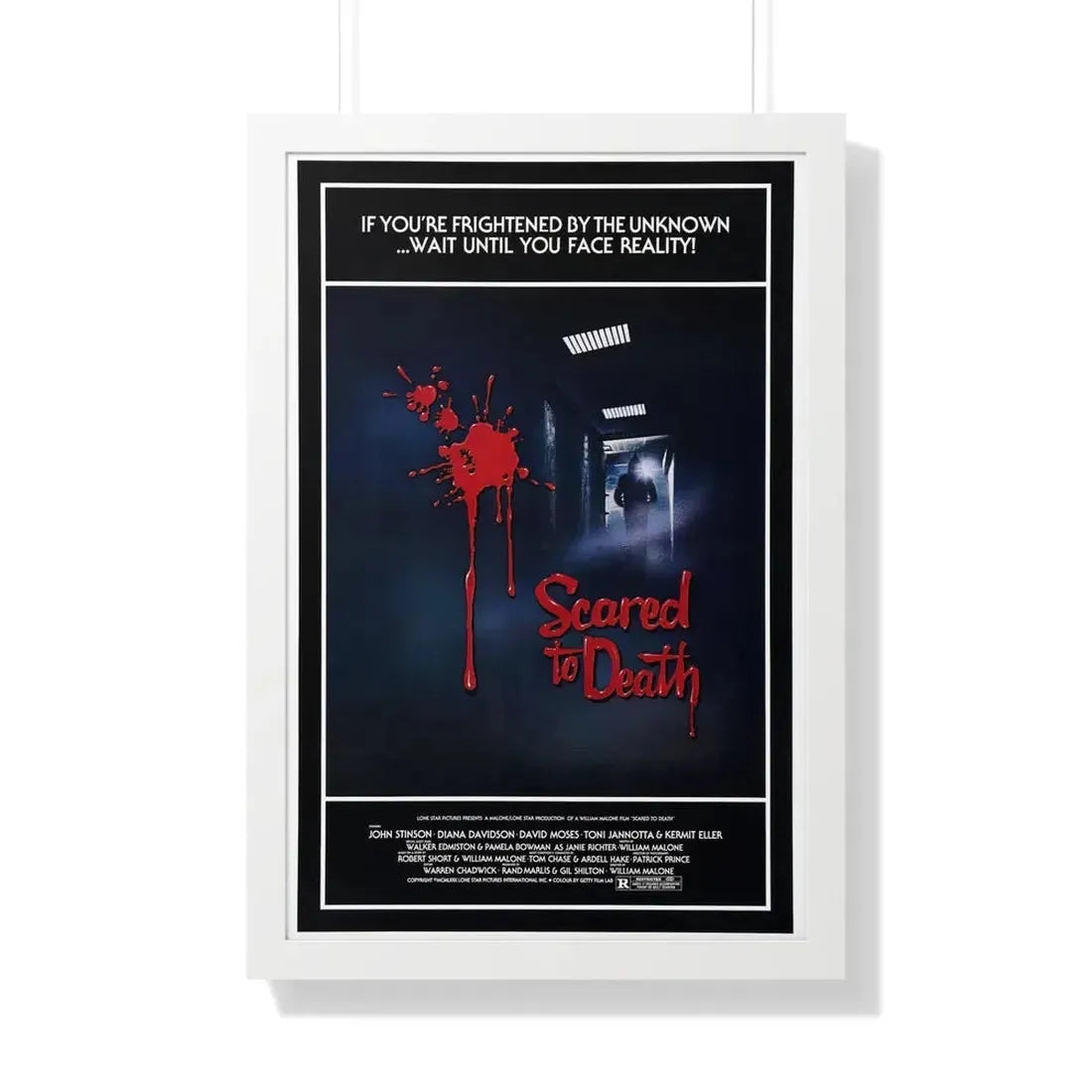SCARED TO DEATH 1980 - Framed Movie Poster - The Sticker Space
