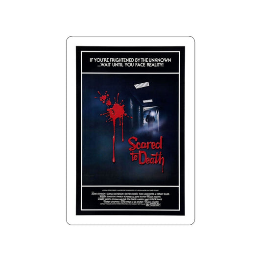 SCARED TO DEATH 1980 Movie Poster STICKER Vinyl Die-Cut Decal-White-The Sticker Space