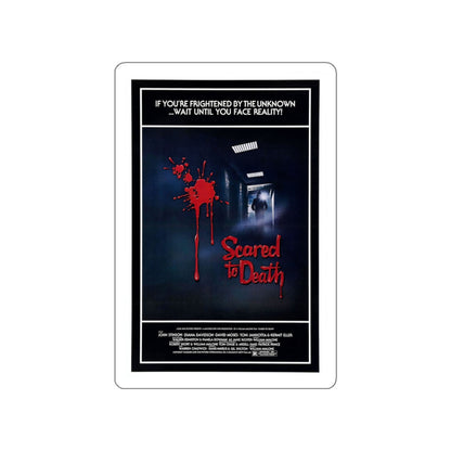 SCARED TO DEATH 1980 Movie Poster STICKER Vinyl Die-Cut Decal-White-The Sticker Space