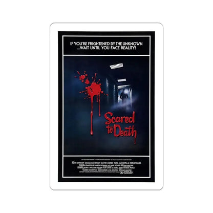 SCARED TO DEATH 1980 Movie Poster - STICKER Vinyl Kiss-Cut Decal 4 Inch White - The Sticker Space