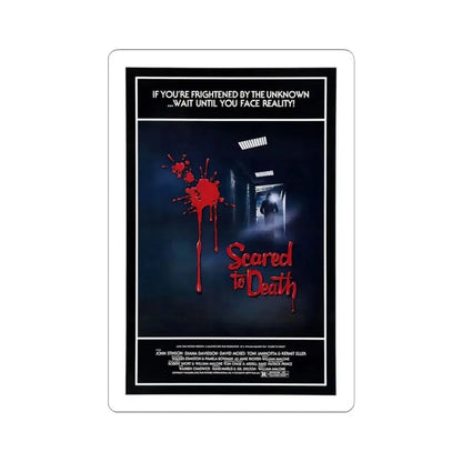 SCARED TO DEATH 1980 Movie Poster - STICKER Vinyl Kiss-Cut Decal 6 Inch White - The Sticker Space