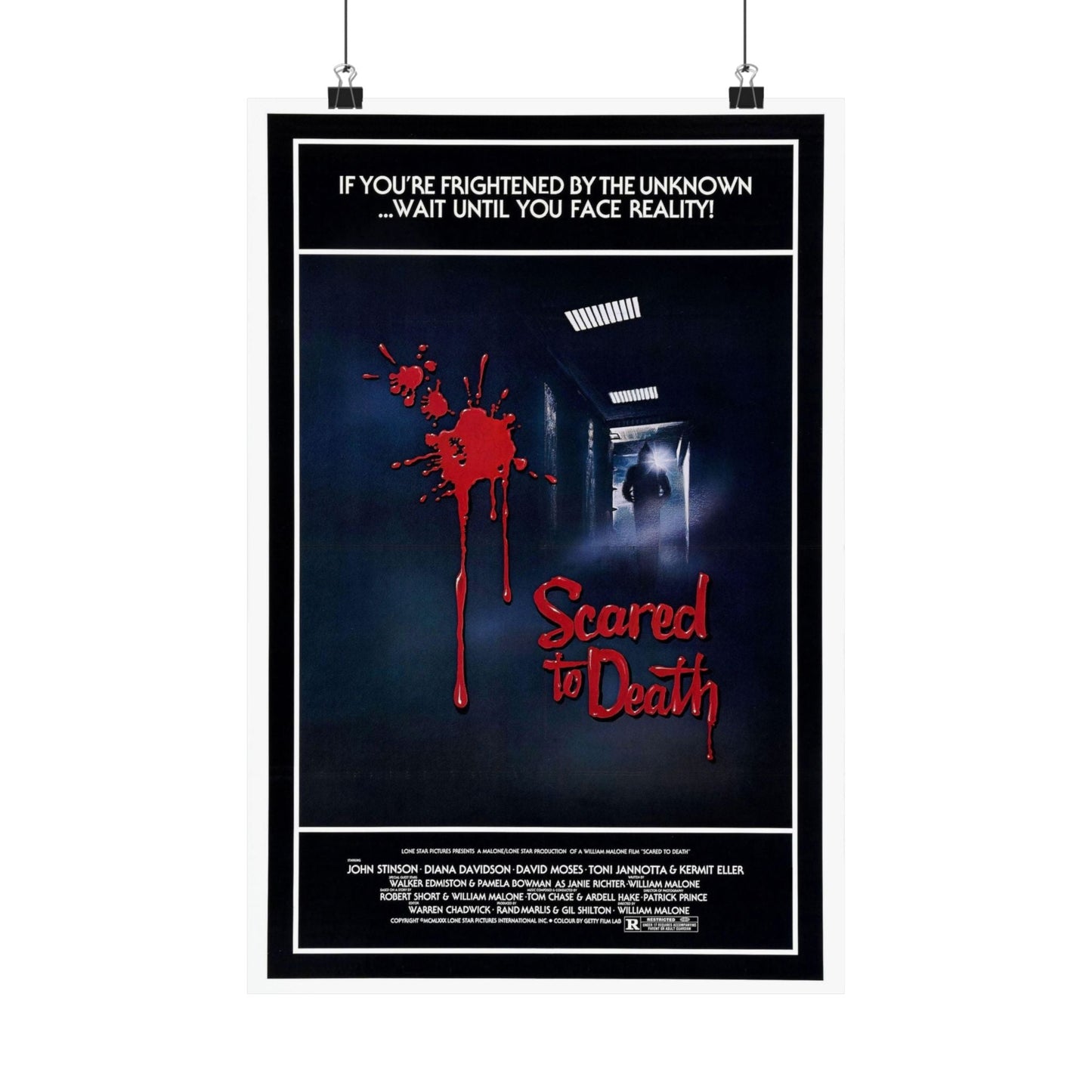 SCARED TO DEATH 1980 - Paper Movie Poster-12″ x 18″-The Sticker Space