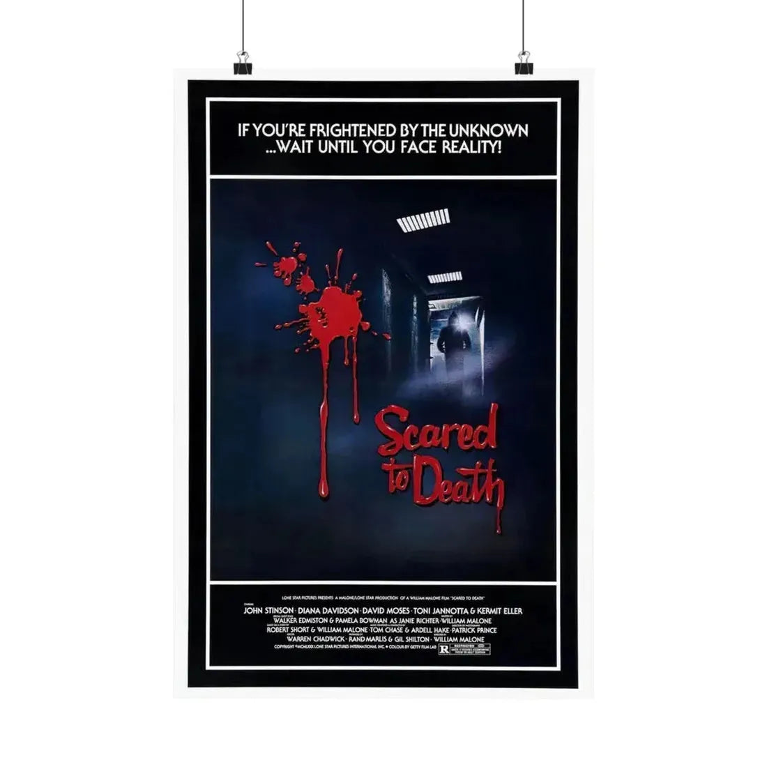 SCARED TO DEATH 1980 - Paper Movie Poster 16″ x 24″ Matte - The Sticker Space