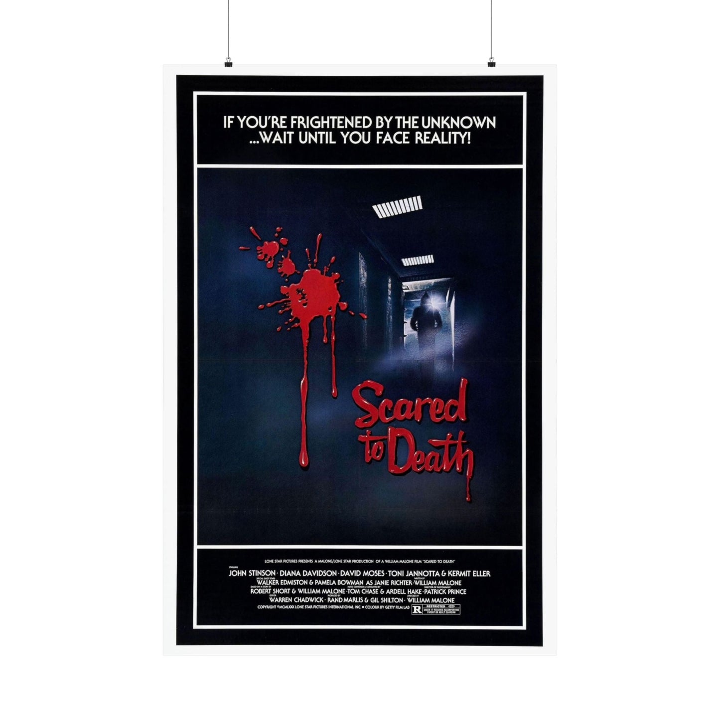 SCARED TO DEATH 1980 - Paper Movie Poster-36" x 54"-The Sticker Space