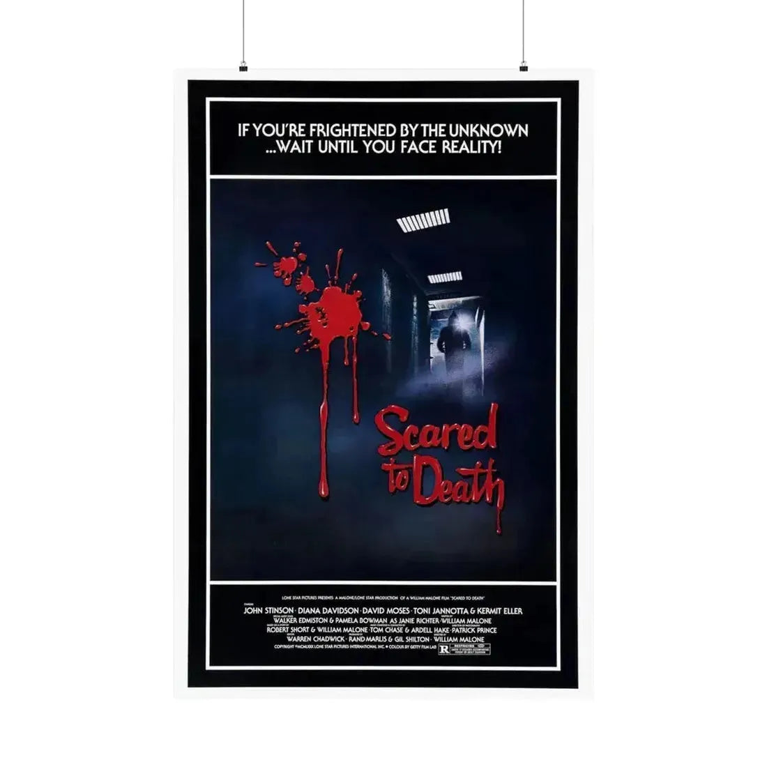 SCARED TO DEATH 1980 - Paper Movie Poster 36" x 54" Matte - The Sticker Space