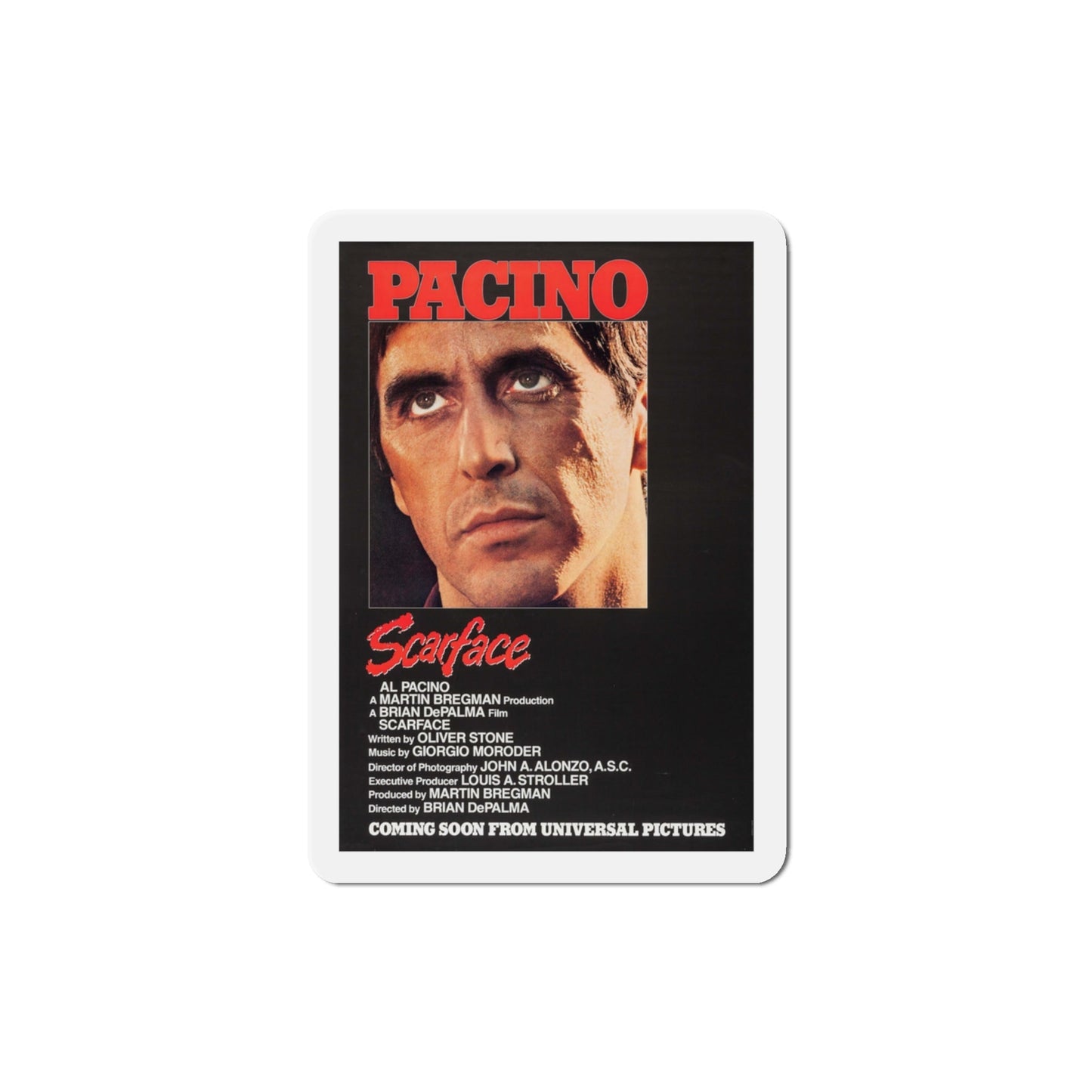 Scarface 1983 Movie Poster Die-Cut Magnet-3" x 3"-The Sticker Space