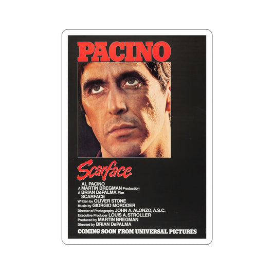 Scarface 1983 Movie Poster STICKER Vinyl Die-Cut Decal-6 Inch-The Sticker Space