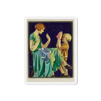 Scaring Mother (Magazine Illustration) Refrigerator Magnet 5 Inch Die-Cut - The Sticker Space