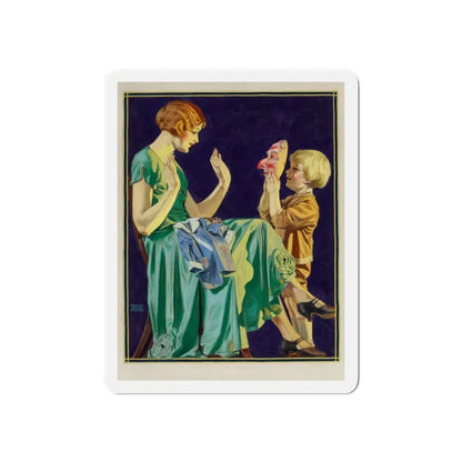 Scaring Mother (Magazine Illustration) Refrigerator Magnet - The Sticker Space