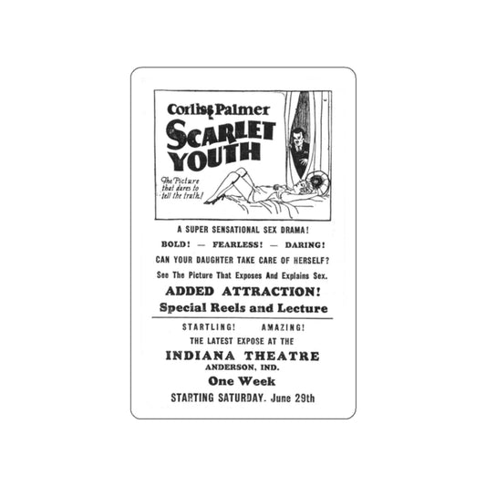 SCARLET YOUTH 1928 Movie Poster STICKER Vinyl Die-Cut Decal-White-The Sticker Space