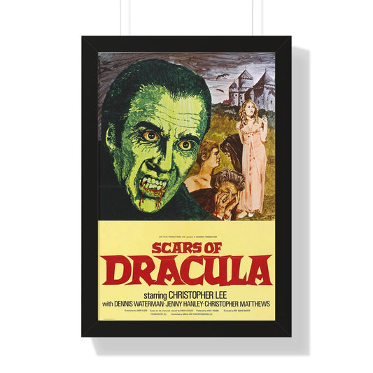 SCARS OF DRACULA 1970 - Framed Movie Poster-16″ x 24″-The Sticker Space