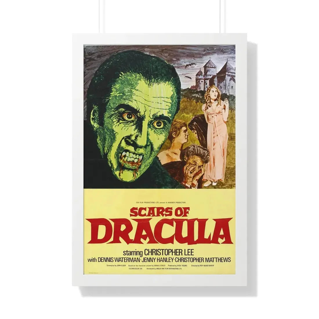 SCARS OF DRACULA 1970 - Framed Movie Poster - The Sticker Space