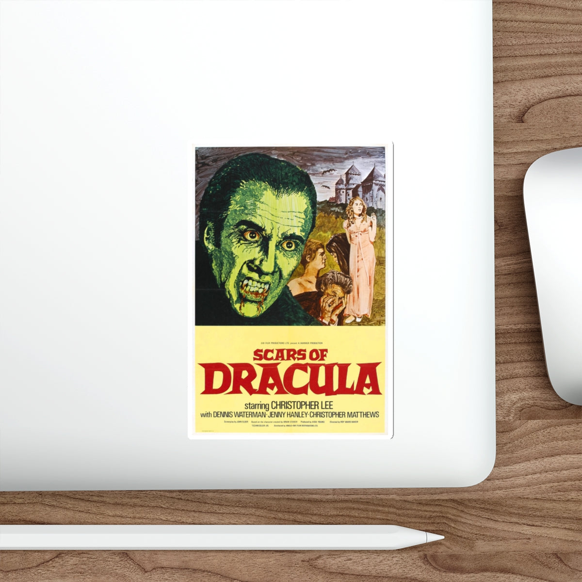 SCARS OF DRACULA 1970 Movie Poster STICKER Vinyl Die-Cut Decal-The Sticker Space