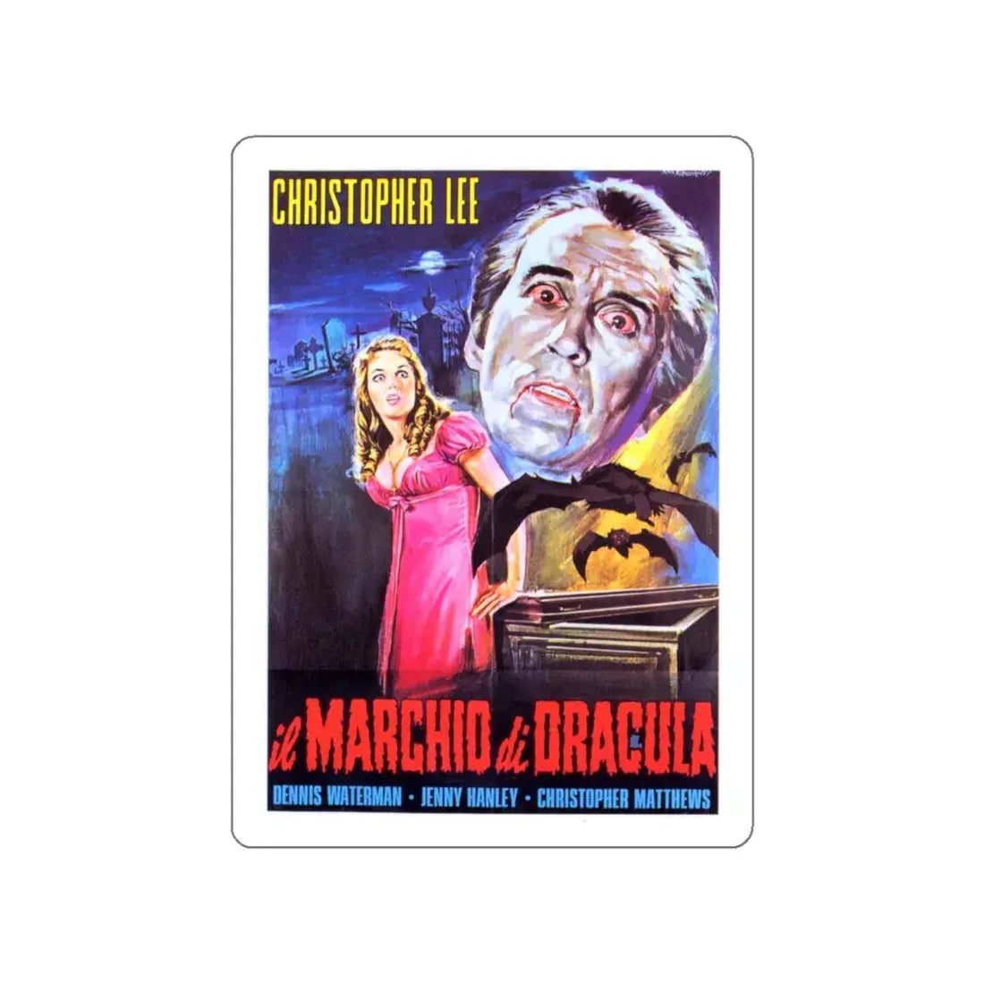 SCARS OF DRACULA (2) 1970 Movie Poster STICKER Vinyl Die-Cut Decal 5 Inch - The Sticker Space