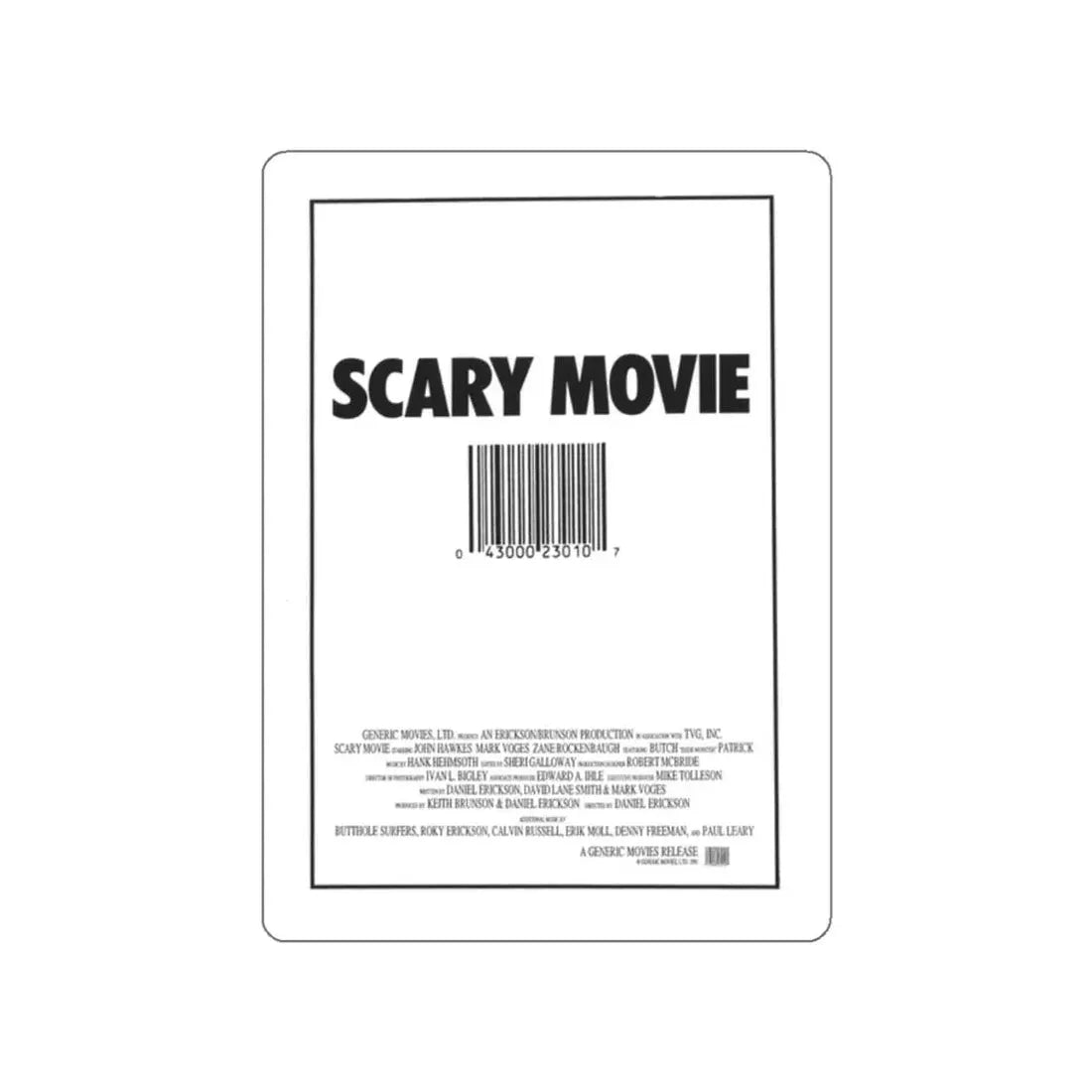 SCARY MOVIE 1991 Movie Poster STICKER Vinyl Die-Cut Decal - The Sticker Space