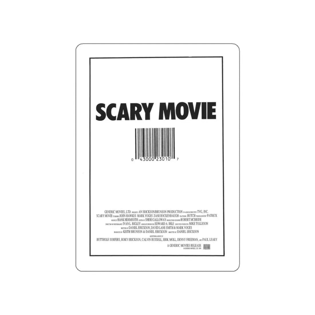 SCARY MOVIE 1991 Movie Poster STICKER Vinyl Die-Cut Decal - The Sticker Space
