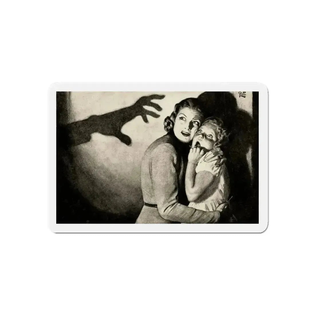 Scary Shadow! (Magazine Illustration) Refrigerator Magnet 6 Inch Die-Cut - The Sticker Space