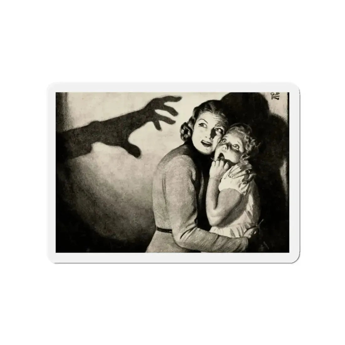 Scary Shadow! (Magazine Illustration) Refrigerator Magnet - The Sticker Space