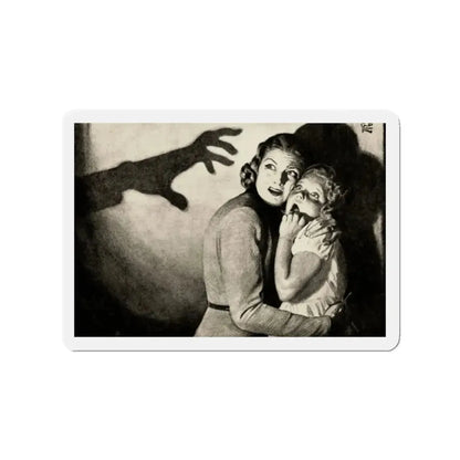 Scary Shadow! (Magazine Illustration) Refrigerator Magnet - The Sticker Space