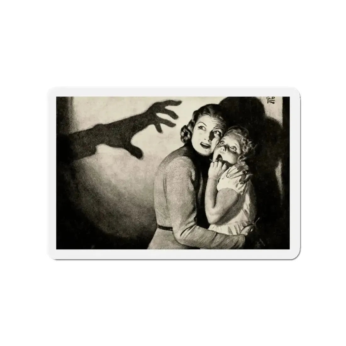 Scary Shadow! (Magazine Illustration) Refrigerator Magnet - The Sticker Space