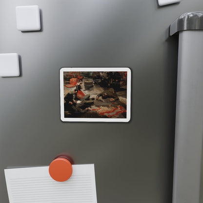 Scene of the Crime (Magazine Illustration) Refrigerator Magnet-The Sticker Space