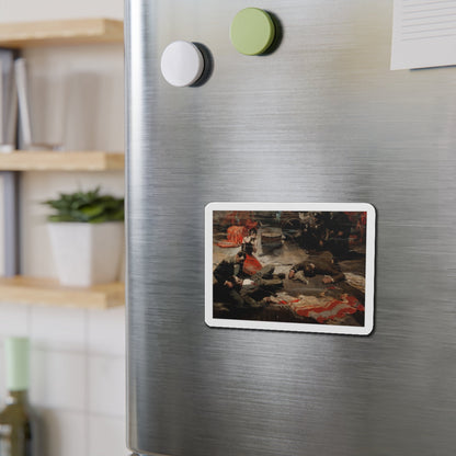 Scene of the Crime (Magazine Illustration) Refrigerator Magnet-The Sticker Space