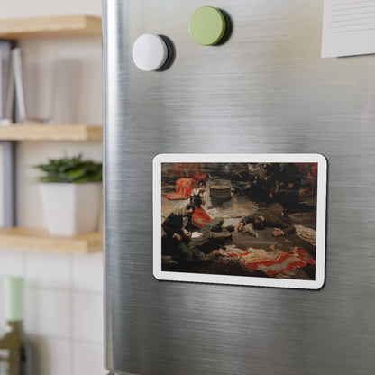 Scene of the Crime (Magazine Illustration) Refrigerator Magnet-The Sticker Space