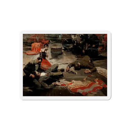 Scene of the Crime (Magazine Illustration) Refrigerator Magnet 5 Inch Die-Cut - The Sticker Space