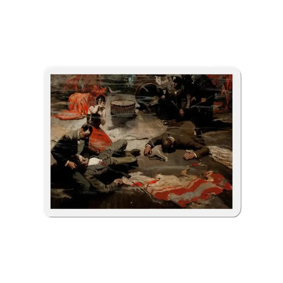 Scene of the Crime (Magazine Illustration) Refrigerator Magnet - The Sticker Space