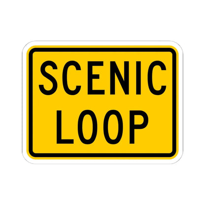 Scenic Loop plate Wyoming (Wyoming) (Road Sign) STICKER Vinyl Kiss-Cut Decal 6 Inch White - The Sticker Space