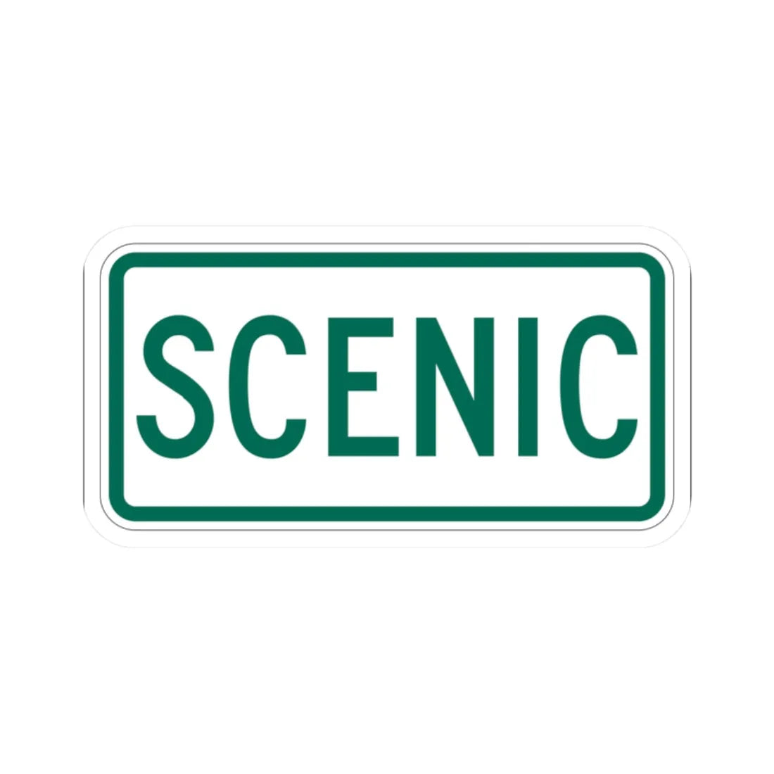 Scenic plate Vermont (Vermont) (Road Sign) STICKER Vinyl Kiss-Cut Decal 2 Inch White - The Sticker Space