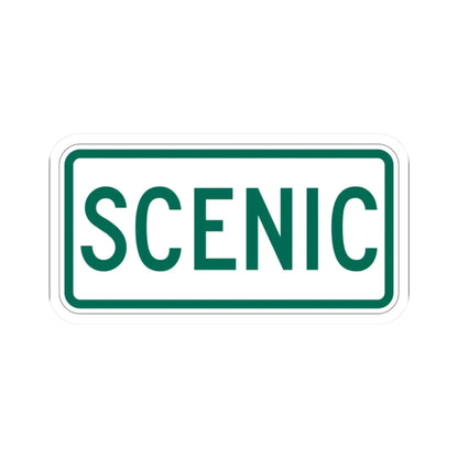 Scenic plate Vermont (Vermont) (Road Sign) STICKER Vinyl Kiss-Cut Decal 2 Inch White - The Sticker Space