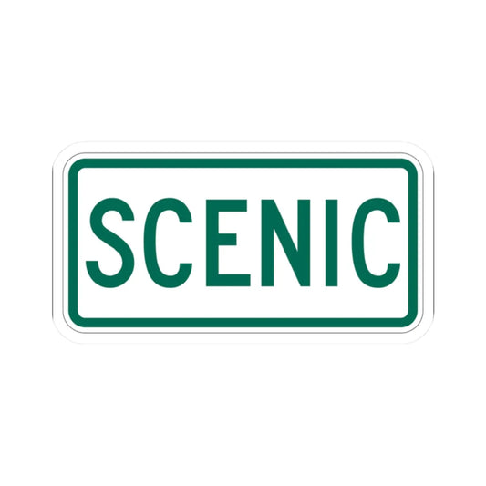 Scenic plate Vermont (Vermont) (Road Sign) STICKER Vinyl Kiss-Cut Decal 2 Inch White - The Sticker Space