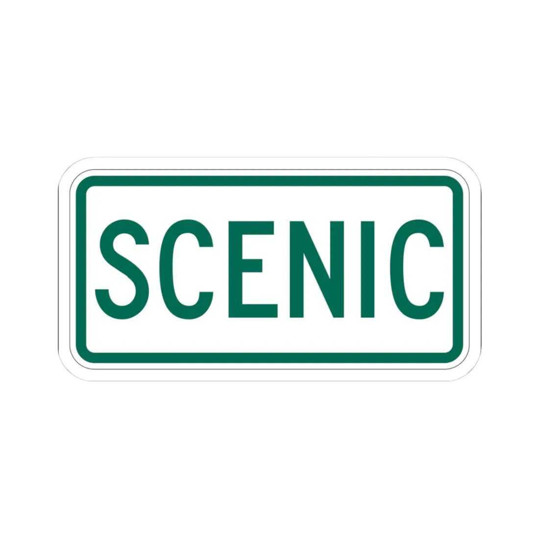 Scenic plate Vermont (Vermont) (Road Sign) STICKER Vinyl Kiss-Cut Decal 3 Inch White - The Sticker Space