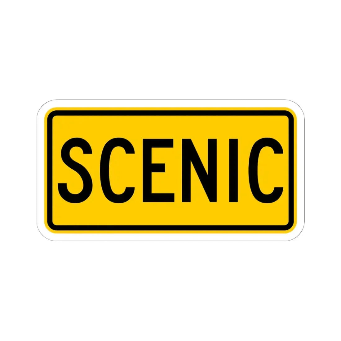 Scenic plate Wyoming (Wyoming) (Road Sign) STICKER Vinyl Kiss-Cut Decal - The Sticker Space