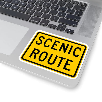 Scenic Route plate Wyoming (Wyoming) (Road Sign) STICKER Vinyl Kiss-Cut Decal - The Sticker Space
