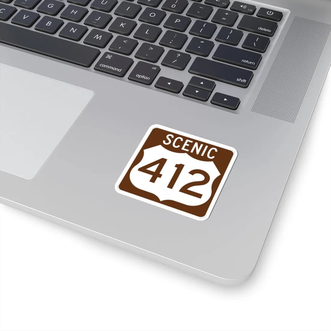 Scenic US 412 (Oklahoma) (Road Sign) STICKER Vinyl Kiss-Cut Decal - The Sticker Space