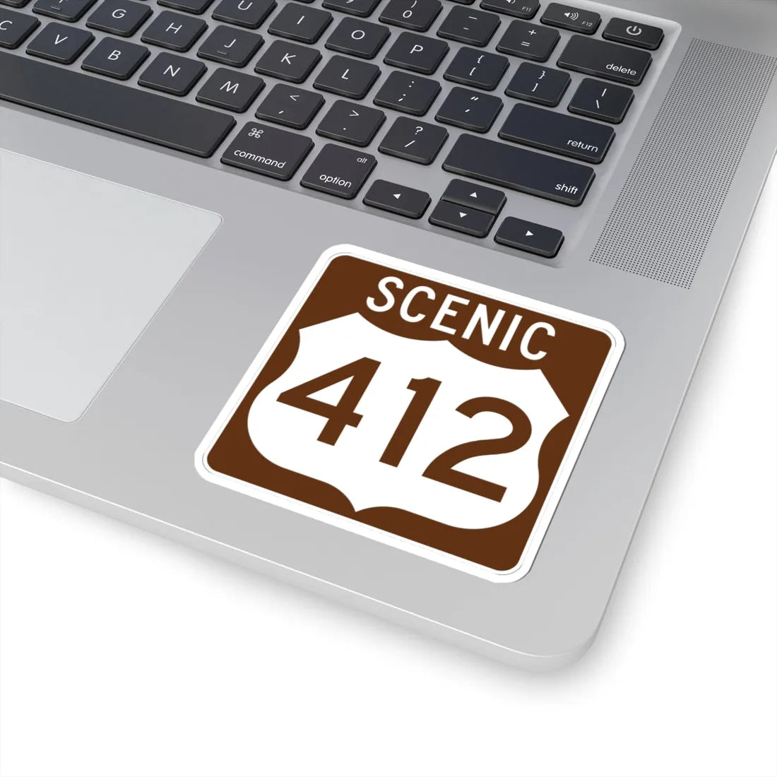Scenic US 412 (Oklahoma) (Road Sign) STICKER Vinyl Kiss-Cut Decal - The Sticker Space