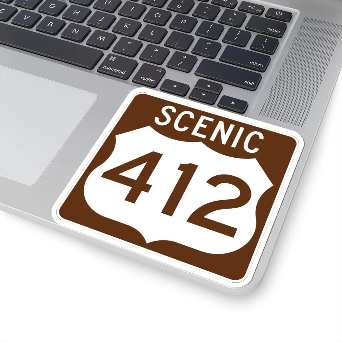 Scenic US 412 (Oklahoma) (Road Sign) STICKER Vinyl Kiss-Cut Decal - The Sticker Space