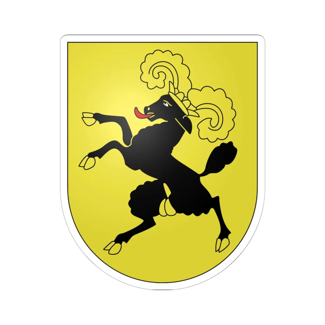Schaffhouse-coat of arms (Switzerland) (Coat of Arms) STICKER Vinyl Kiss-Cut Decal 6 Inch White - The Sticker Space