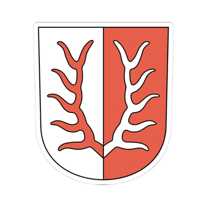 Schalchen coat of arms (Switzerland) (Coat of Arms) STICKER Vinyl Kiss-Cut Decal 4 Inch White - The Sticker Space