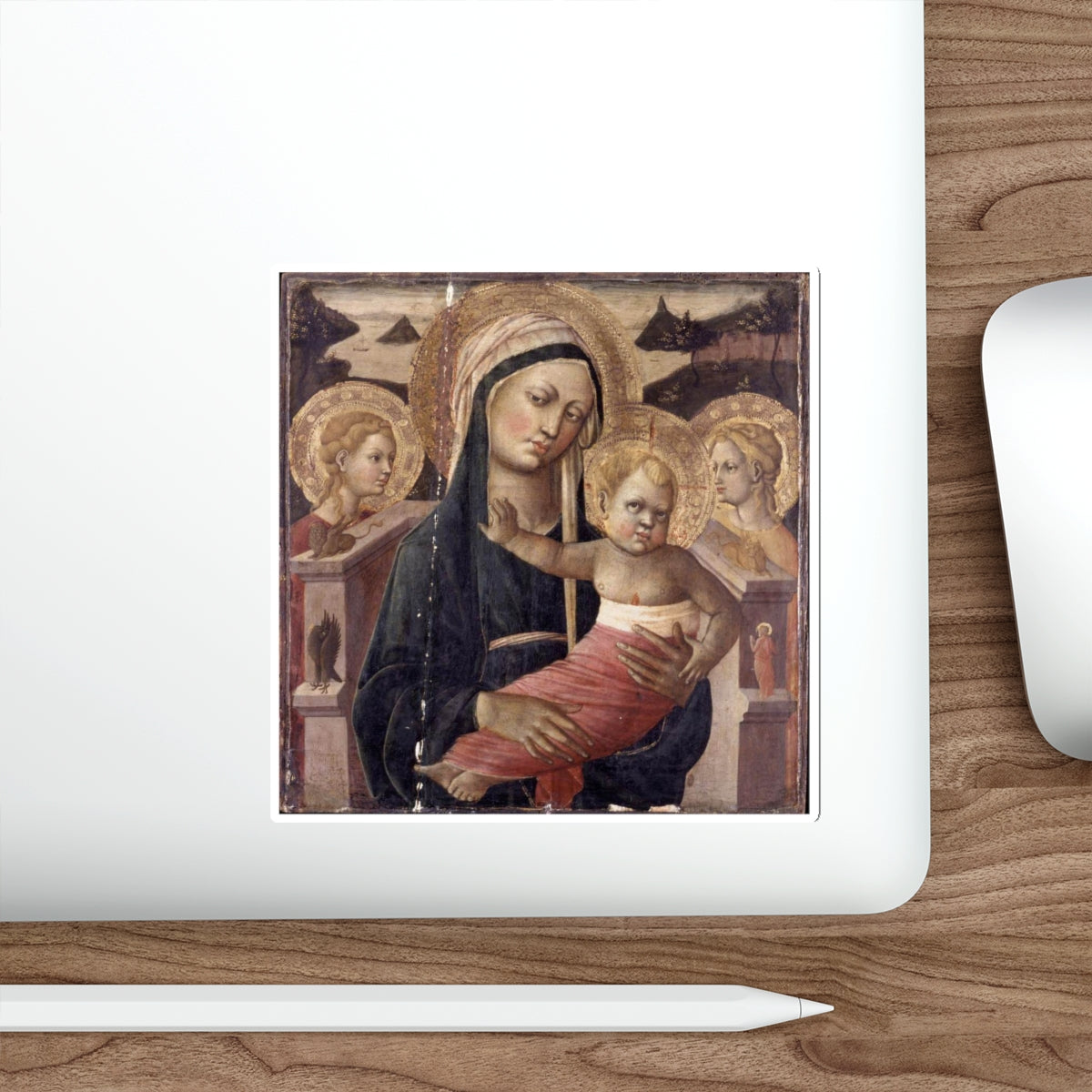 SCHEGGIA - Madonna and Child Enthroned (Artwork) STICKER Vinyl Die-Cut Decal-The Sticker Space