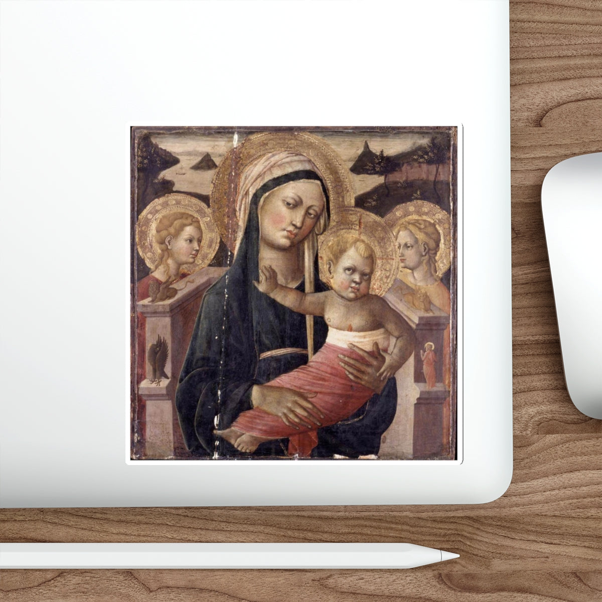 SCHEGGIA - Madonna and Child Enthroned (Artwork) STICKER Vinyl Die-Cut Decal-The Sticker Space